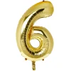 Kids Card Factory Large 34-Inch Gold Number 6 Foil Helium Balloon (Uninflated)
