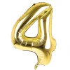 Kids Card Factory Large 34-Inch Gold Number 4 Foil Helium Balloon (Uninflated)