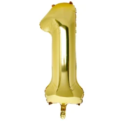 Kids Card Factory Large 34-Inch Gold Number 1 Foil Helium Balloon (Uninflated)