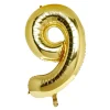 Outlet Large 34-Inch Gold Number 9 Foil Helium Balloon - INFLATED Kids 90Th Birthday|Balloons For Kids