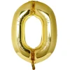 Kids Card Factory Large 34-Inch Gold Number 0 Foil Helium Balloon - INFLATED
