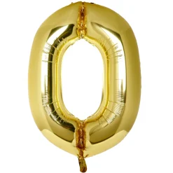 Best Large 34-Inch Gold Number 0 Foil Helium Balloon (Uninflated) Kids 100Th Birthday|90Th Birthday