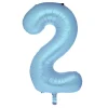Online Large 34-Inch Pale Blue Foil Helium Number 2 Balloon - Uninflated Anniversary Party|Balloons For Him