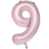 Card Factory Large 34-Inch Pale Pink Foil Helium Number 9 Balloon - Uninflated