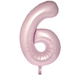 Online Large 34-Inch Pale Pink Foil Helium Number 6 Balloon - Delivered Inflated Anniversary Party|Balloons For Her
