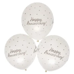 Card Factory Latex Happy Anniversary Balloons - Pack of 6