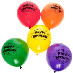 Clearance Latex Illooms Happy Birthday Light-Up Balloons - Pack of 5 Kids Birthday Party|Balloons For Kids