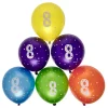 Outlet Latex Rainbow 8th Birthday Balloons - Pack of 6 Kids Birthday Party|Balloons For Kids