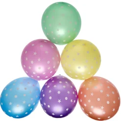 Kids Card Factory Latex Stars & Spots Balloons - Pack of 6