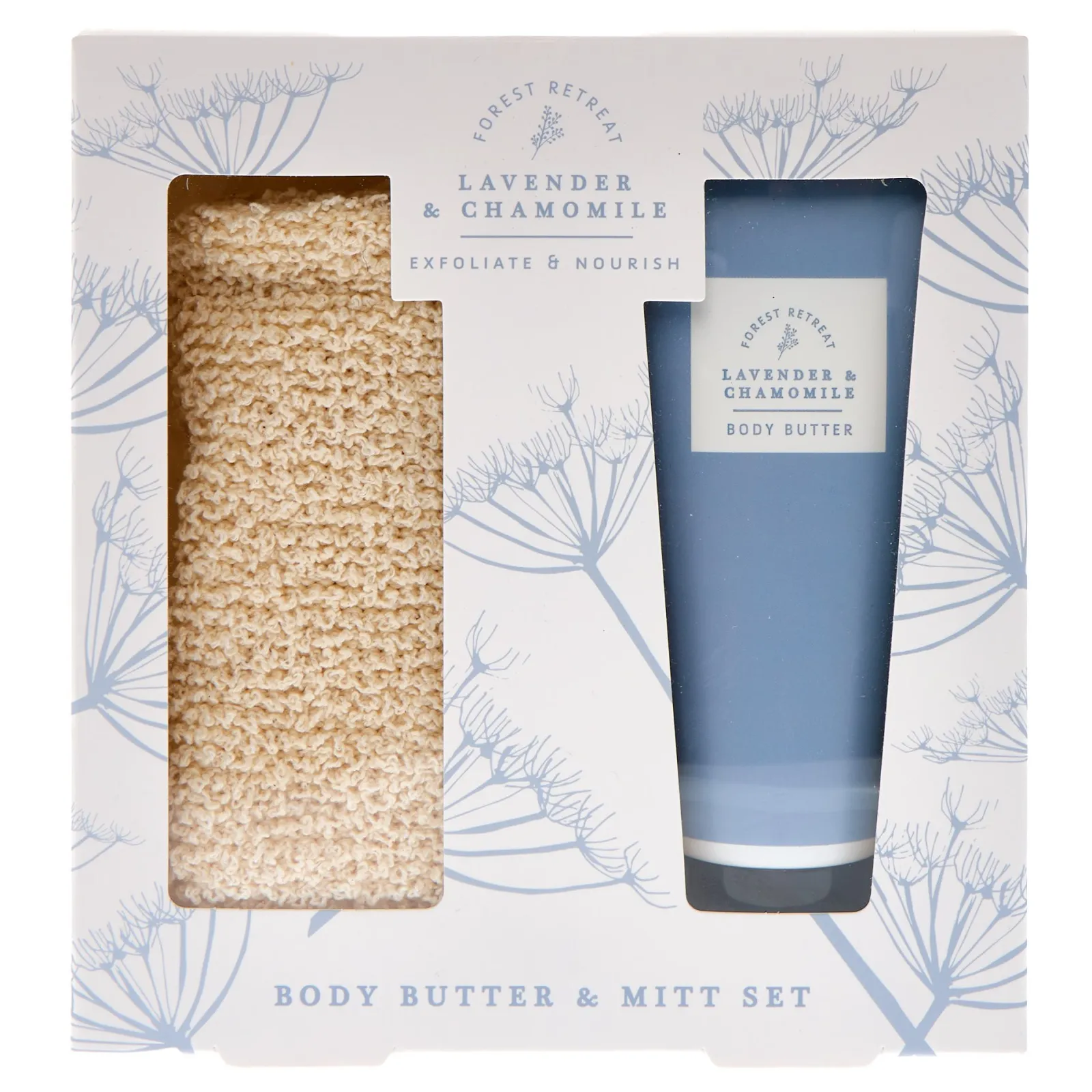 Online Lavender & Chamomile Exfoliate & Nourish Body Butter & Mitt Set Gift Sets|Beauty Gifts