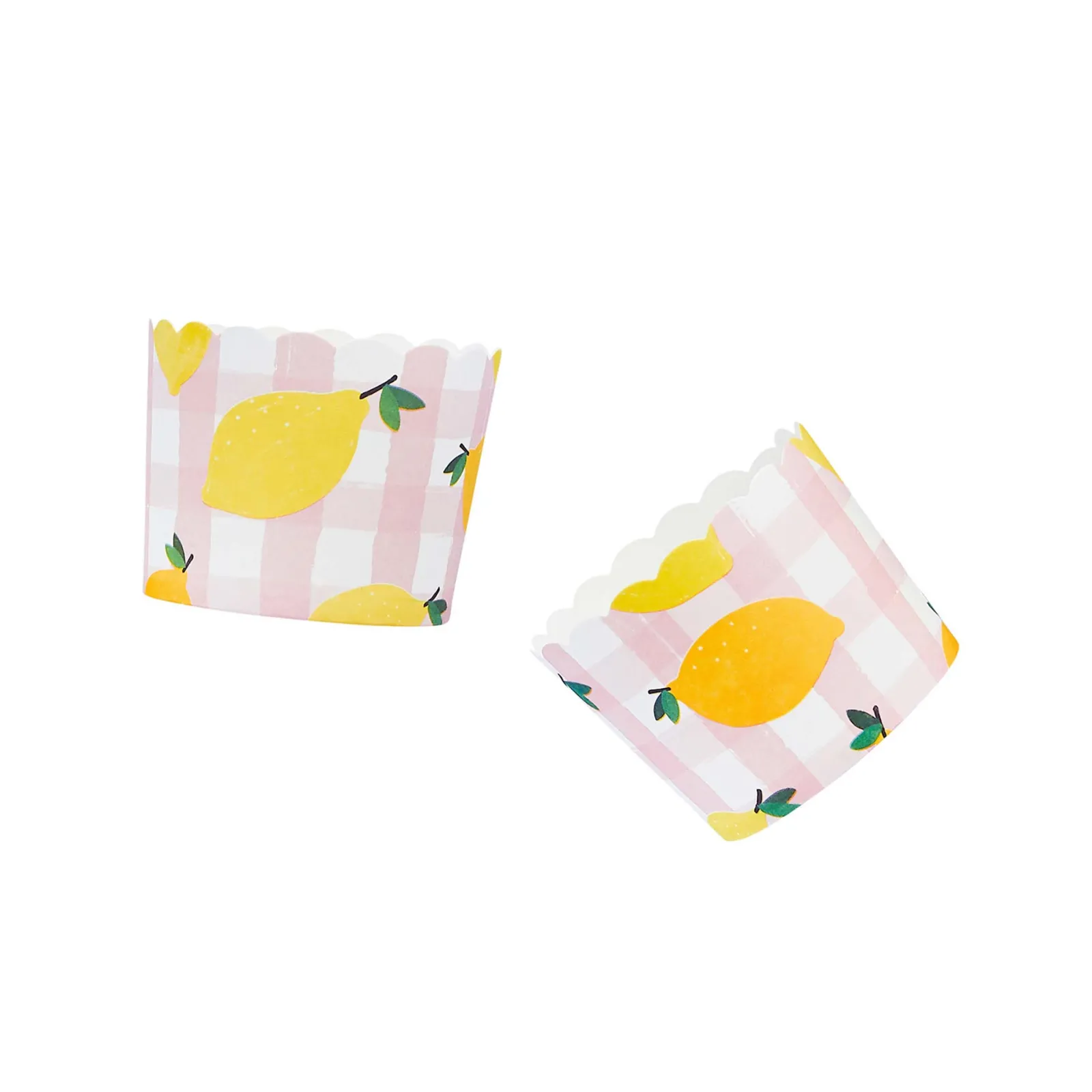 Card Factory Lemon & Gingham Food Cups - Pack of 12