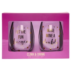 Card Factory Let The Fun Be Gin Twin Tumbler Set