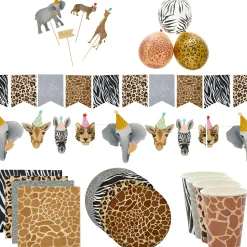 Best Let's Get Wild Party Tableware & Decorations Bundle - 8 Guests Tableware|Birthday Party