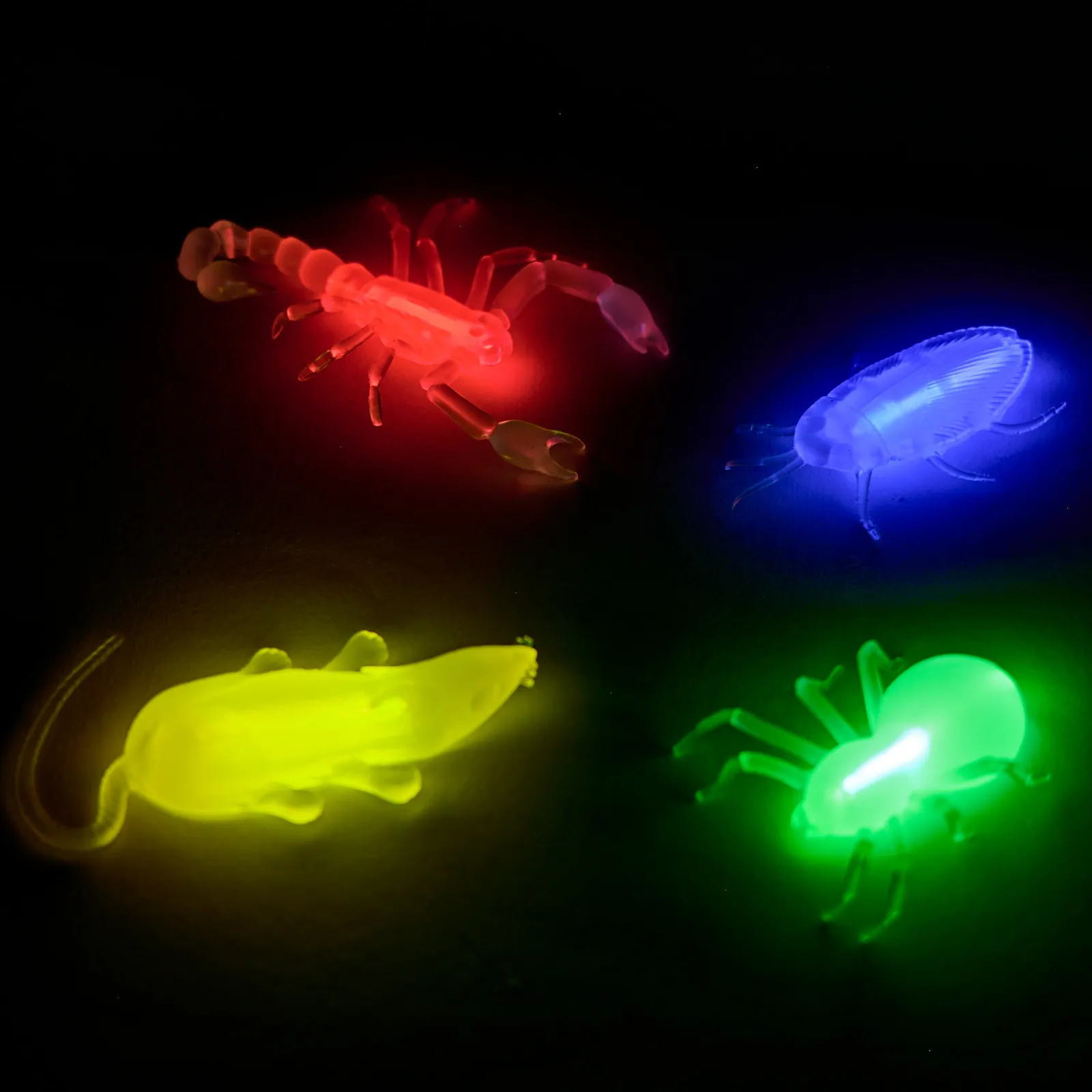 New Let's Glow Spooky Glow Creatures - Pack of 4 Halloween Party