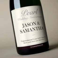 Card Factory Luxury Personalised Champagne - Pearl Anniversary