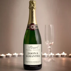 Card Factory Luxury Personalised Champagne - Pearl Anniversary
