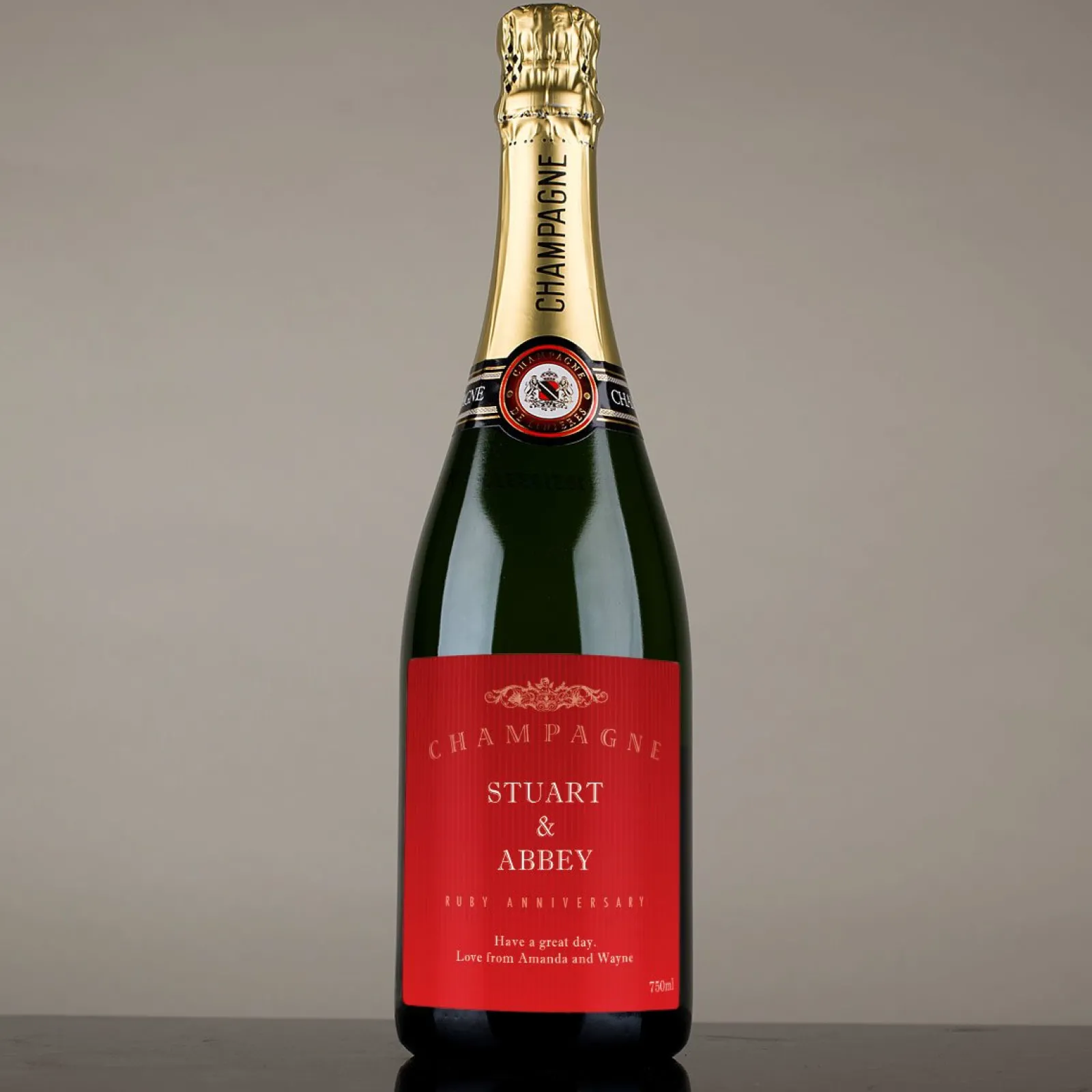 Online Luxury Personalised Champagne - Ruby Anniversary Anniversary Gifts|Gifts For Couples