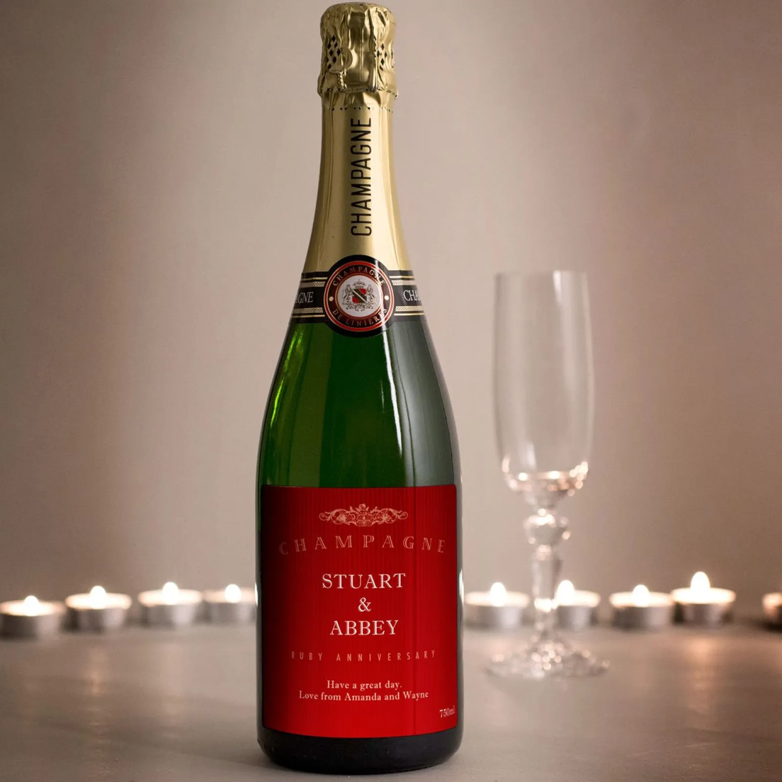 Online Luxury Personalised Champagne - Ruby Anniversary Anniversary Gifts|Gifts For Couples