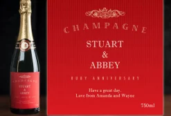 Online Luxury Personalised Champagne - Ruby Anniversary Anniversary Gifts|Gifts For Couples