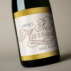 New Luxury Personalised Champagne - Just Married Ribbons Wedding|Wedding Gifts