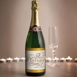 New Luxury Personalised Champagne - Just Married Ribbons Wedding|Wedding Gifts