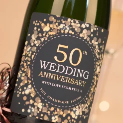 Sale Luxury Personalised Champagne - 50th Wedding Anniversary Anniversary Gifts|Gifts For Couples
