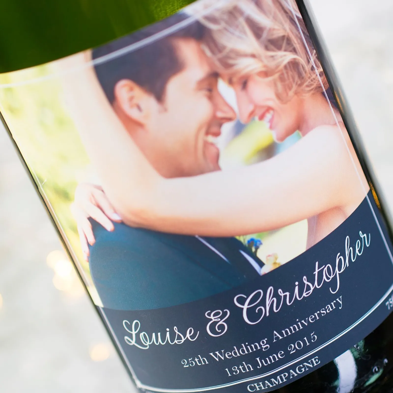 Card Factory Luxury Photo Upload Champagne - Wedding Anniversary