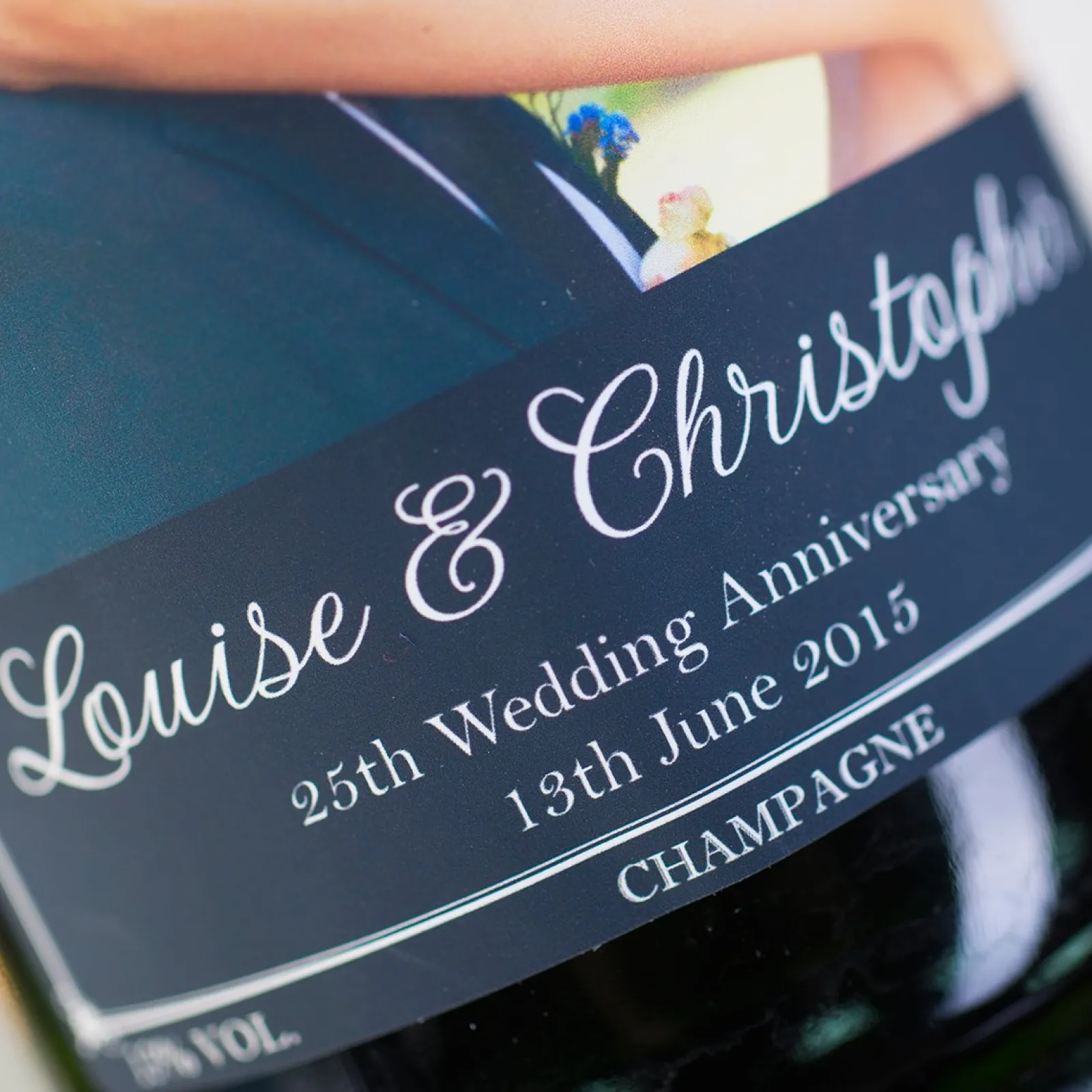 Card Factory Luxury Photo Upload Champagne - Wedding Anniversary