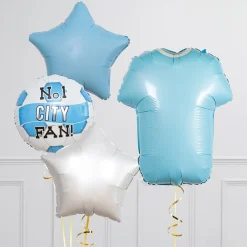Best Manchester City Football Club Supershape & Foils Balloon Package - Delivered Inflated! Kids Balloons For Kids|Balloons For Him