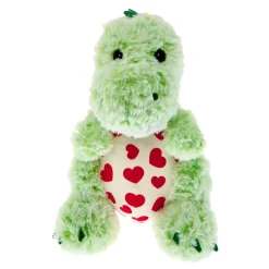 Kids Card Factory Medium Green Dinosaur With Hearts Soft Toy