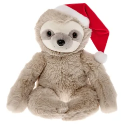Kids Card Factory Medium Sloth In Santa Hat Soft Toy