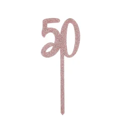 Card Factory Metallic 50 Glitter Acrylic Cake Topper (3 Colour Options)
