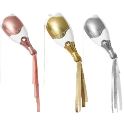 Hot Metallic Champagne Bottle Foil Balloon & Tassels (3 Colour Options) Balloons For Him|Balloons For Her