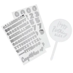 Card Factory Metallic Customisable Acrylic Cake Topper (3 Colour Options)