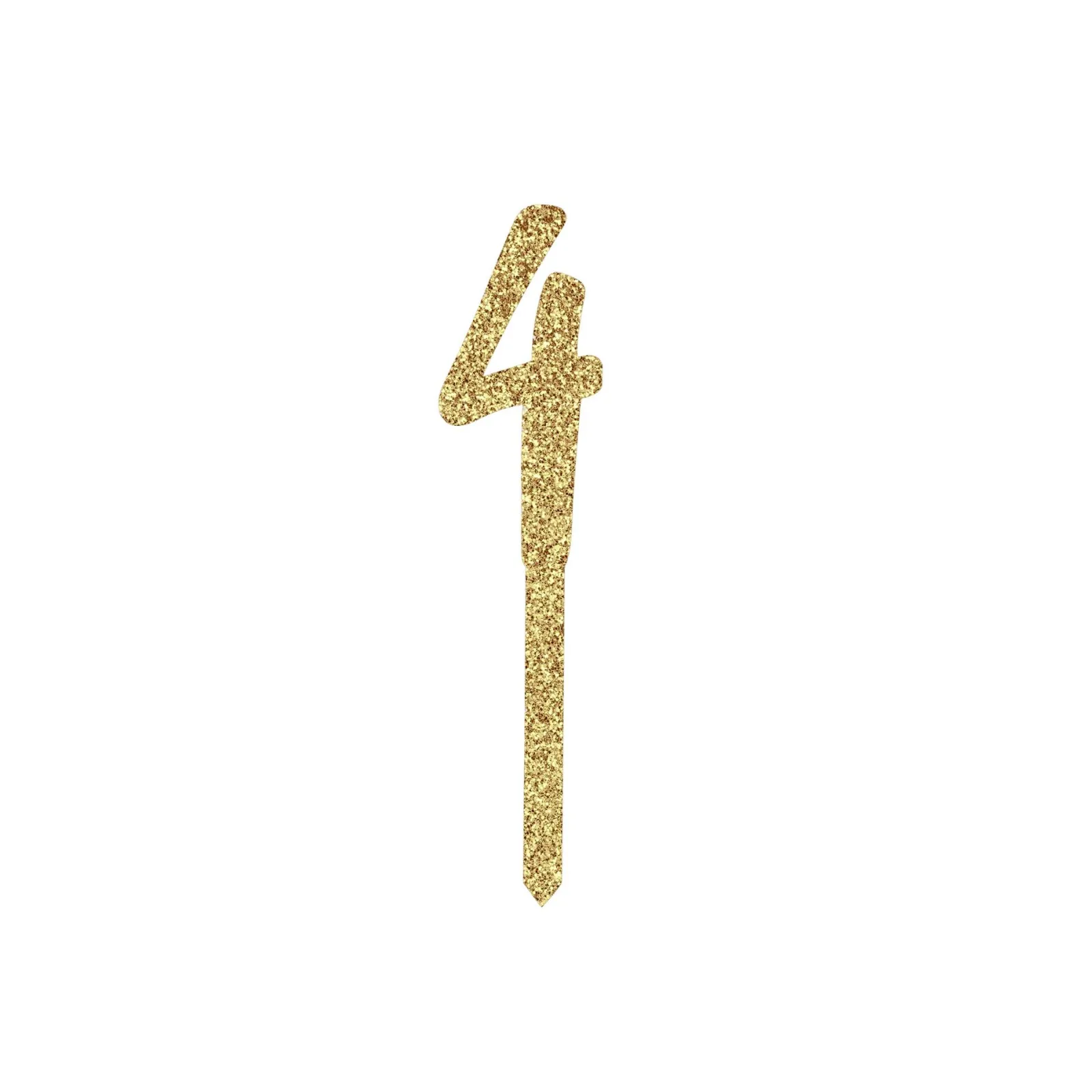 Card Factory Metallic Gold Number Glitter Acrylic Cake Topper (Numbers 0-9)