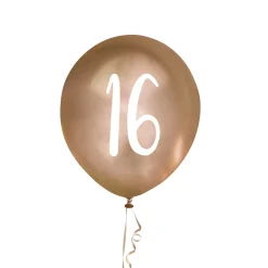 Card Factory Metallic Gold Number Latex Balloons - Pack of 5 (Milestone Ages)