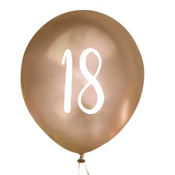 Card Factory Metallic Gold Number Latex Balloons - Pack of 5 (Milestone Ages)