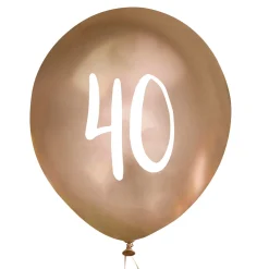 Card Factory Metallic Gold Number Latex Balloons - Pack of 5 (Milestone Ages)