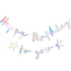Sale Metallic Happy Birthday To You Card Banner (3 Colour options) Banners & Bunting|Birthday Party