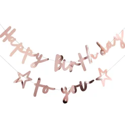 Sale Metallic Happy Birthday To You Card Banner (3 Colour options) Banners & Bunting|Birthday Party