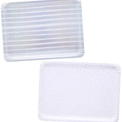 Metallic Paper Trays - Pack of 4 (3 Colour Options) Tableware|Birthday Party