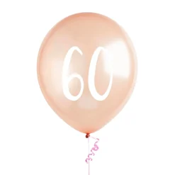 Card Factory Metallic Rose Gold Number Latex Balloons - Pack of 5 (Milestone Ages)