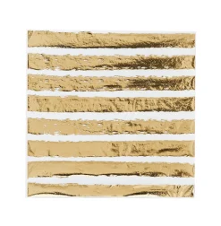 Card Factory Metallic Striped Paper Napkins - Pack of 16 (3 Colour Options)