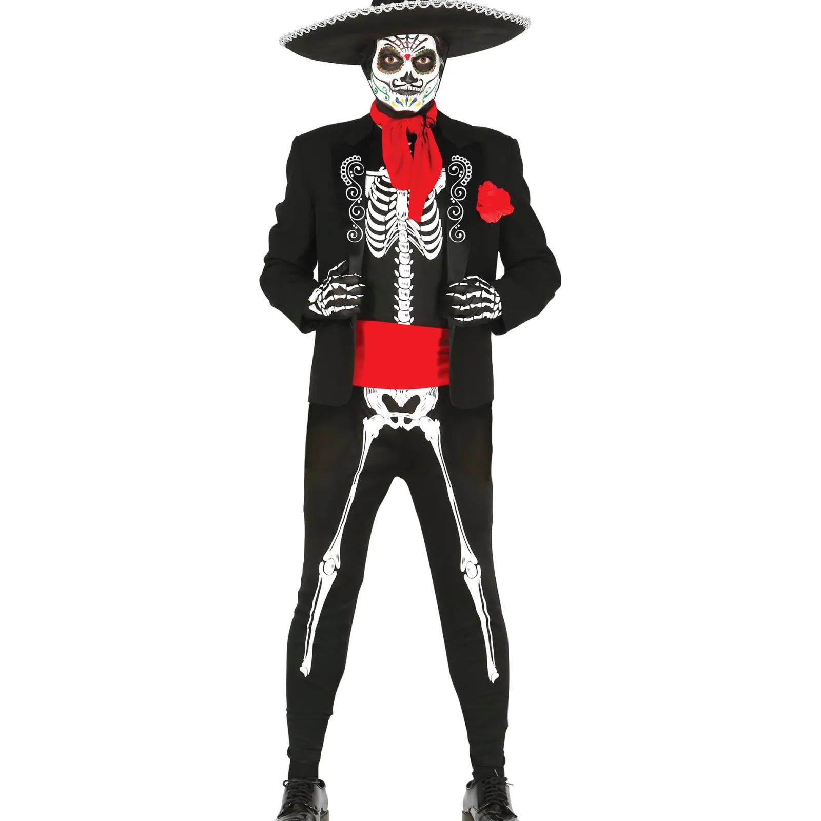 Outlet Mexican Skeleton Adult Fancy Dress Costume Fancy Dress|Halloween Party
