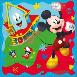 Card Factory Mickey Rock The House Party Tableware & Decorations Bundle - 16 Guests
