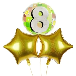 Kids Card Factory Mining Game 8th Birthday Balloon Bouquet - DELIVERED INFLATED!