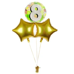 Kids Card Factory Mining Game 8th Birthday Balloon Bouquet - DELIVERED INFLATED!