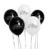 New Monochrome Happy Birthday 12-Inch Latex Balloons - Pack of 5 Birthday Party|Balloons For Him