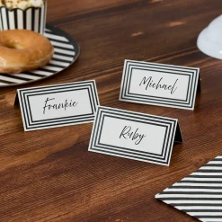 Card Factory Monochrome Place Cards - Pack of 10
