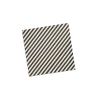 Card Factory Monochrome Striped Paper Napkins - Pack of 16